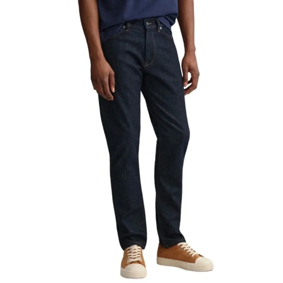 GANT Men’s Slim Fit Hayes Jeans Size 34 x 32 in Dark Blue Wash